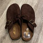 White Mountain cliffs suede clogs slip on brown suede 6.5 wide Photo 3