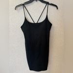 Fabletics  Women Size Medium Bailey crossed back black active stretchy mini dress Photo 3