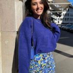 ZARA BLOGGER'S FAVE! Printed Co-Ord Blue Floral Mini Skirt Photo 9