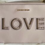 Michael Kors Ginny Soft Pink Leather "Love" Studded Medium Crossbody Camera Bag Photo 2