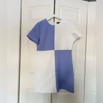 Ces Femme Light Blue/Purple and White Colorblock Shift Dress Size Large Blue Photo 1