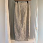 Olivaceous  100% Linen Lined Tan Maxi Skirt Button Front Size Small Photo 1