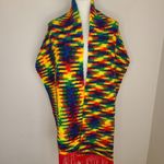 Handmade Multicolor Rainbow Crochet Scarf Photo 2