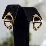 Small Rose Gold Filled D Ring Horse Bit Hoop Earrings Pink Photo 0