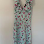 ZARA  Floral Satin Midi Dress Photo 3