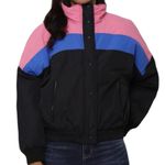 American Eagle  Retro Colorblock Full Zip Jacket Women’s Puffer Coat Size Small Photo 2