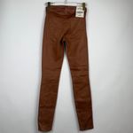 L'Agence L’Agence Jyothi High Rise Split Ankle Pants Jeans Cognac Coated Size 24 NWT Photo 4