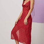 Urban Outfitters NWT Finders Keepers Sorrento Sexy Red Backless Midi Check Plaid Slip Dress Sz L Photo 0