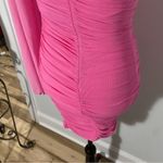 Hello Molly  Party It Up Pink Bodycon One Shoulder Dress Photo 4