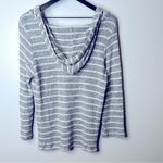 Beyond Yoga Grey Striped Knit Pullover Hoodie Sweater Size M Photo 1