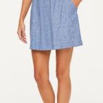Loft Outlet Chambray Linen & Cotton Pull On Mini Skirt Photo 0