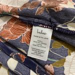 Lulus Navy Floral Wrap Robe Photo 4