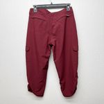Eddie Bauer Cropped Womens Burgunday Cargo Pants 2 Gorpcore Chic Hiking Fishing Photo 4