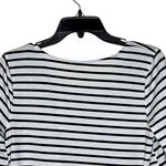 Umgee Tunic Top Size Small White Navy Striped Pink Bottom Cotton Blend Womens Photo 6