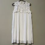 JODIFL  small off white sleeveless dress pleated wedding bridesmaid reception Photo 15