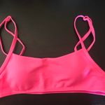 Pink Ribbed Bikini Top Size M Photo 0