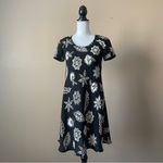 Liz Claiborne  | Black Floral Dress Sz 2P Photo 1