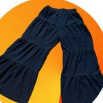 SheIn High Rise Black Wide Leg Tiered Pull On Pants New Photo 6