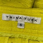Trina Turk  Vintage Women’s 6 Yellow Cotton Blend Textured Nubby Trousers Pants Photo 4