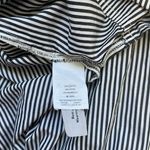 J.Crew 100% Cotton Navy Blue & White Striped Funnel Button Neck Top Photo 9