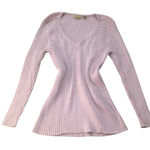 Caslon Vintage 1990s  Coquette Ribbed Purple Longsleeve Top Photo 0