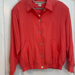 Vintage Melrose Silk Studio Jacket Small Silk Coral Granny Core Old Money NWT Pink Photo 0