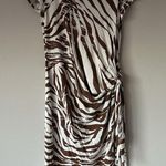 Lafayette 148  New York Zebra Side Tie Midi Dress Size Medium Unique Animal Print Photo 10