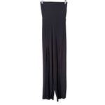 Pretty Little Thing Sleeveless Wide Leg Jumpsuit Front Slits Black Sz 4 Photo 1