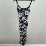 Lulus Lulu’s We Really Mesh Black Floral Print Sleeveless Ruched Midi Dress NWT Small Photo 5
