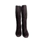 Midnight Velvet Brown Suede Beaded Heeled Boots 9W Size 9 Photo 1