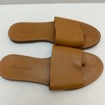 Madewell  The Boardwalk Post Slide Sandal Womens 7.5‎ Leather Caramel Brown Photo 2