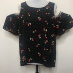 Gypsies & Moondust cherry cold shoulder shirt size large Photo 0