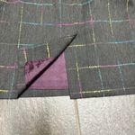 Nicola Italian Windowpane Pencil Skirt Grey Rainbow Details Office SZ 10 Gray Photo 4