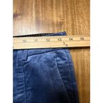 Anthropologie The Essential Slim Ankle Blue Velvet Velour Trousers Size 00 Photo 6