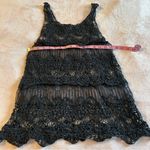 Step In Style Y2K black crocheted coverup mini dress One Size cotton whimsigoth Photo 7