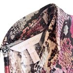 Rebecca Taylor Met Pink Python Snakeskin Print Silk Mini Dress Size 4 Photo 5
