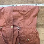 Ci Sono  Sleeveless Vest Mauve Womens Size Small Utility Autum Zip Button Hooded Photo 3