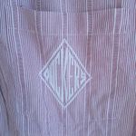 Dockers  M Red White Striped Button Down Top Photo 7