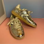 Verbenas Metallic Silver Leather Sneakers Trainers fashion comfort Sz 38, US 7.5 Photo 2
