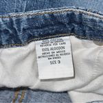 l.e.i lei VTG Y2K Sz 3 Mid Rise Medium Wash Denim Exposed Button Fly Shorts 29 Blue Photo 4