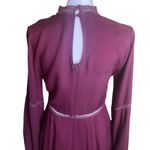 Sage The Label Burgundy Cut Out Detail Long Sleeve Dress Size Small Photo 5