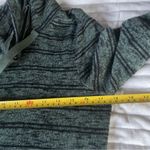 Olive & Oak  Green & Black Striped Cowl Neck Drawstring Sweater Size S Photo 5