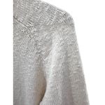 L.L.Bean Cream Cotton Ragg Sweater Funnel Neck Slub Knit Pullover Women M Photo 1