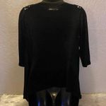 Rue 21 Women's Black Open Front Cardigan Small Studded Shoulder Lightweight Photo 13
