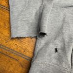 Hollister Gray Full Zip Hoodie Distressed Holes Ripped Sleeve Graphic Logo XL Photo 2