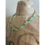 Ocean Blue Green & White Beaded Necklace Photo 2