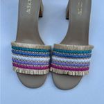 J.Crew Women’s Classy Seasonal Style Woven Mule Raffia Rainbow Sandals Sz 8.5 Photo 6