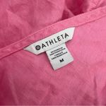 Athleta  Retreat Linen Romper in color Raphanus Pink Sz M Photo 4