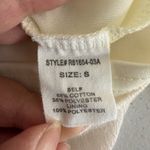 Cream Gauze Bell Sleeve Belted Romper Shorts Size Small Flare Festival Boho Photo 6