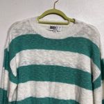 Beach Riot  Green Striped Ava Waterfall Oversized Sweater Sz S Photo 2